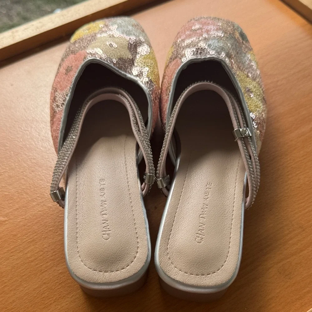Multicolor Sequin Mules size 7 - Picture 2 of 5